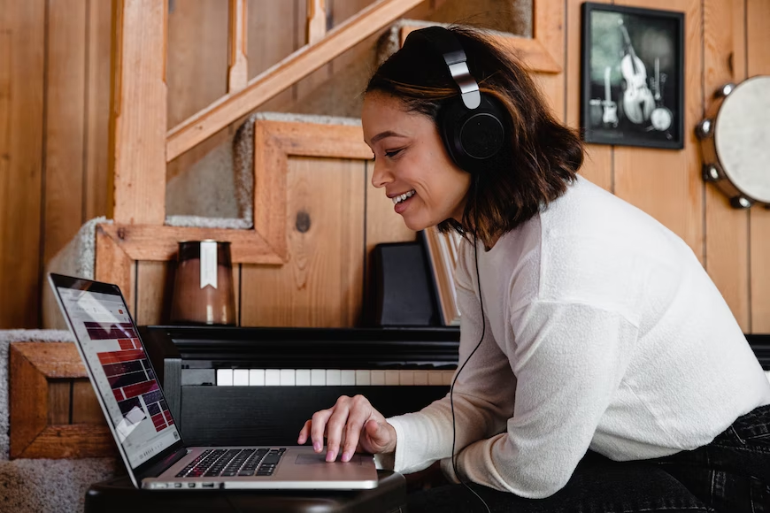 A podcast host reading comments by listeners