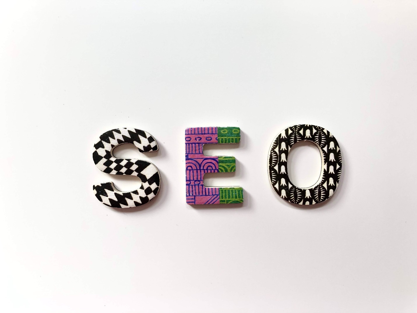 SEO Spelled out in a Digital Wallpaper