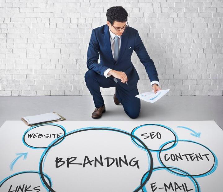 Businessman Crafting Branding Strategy