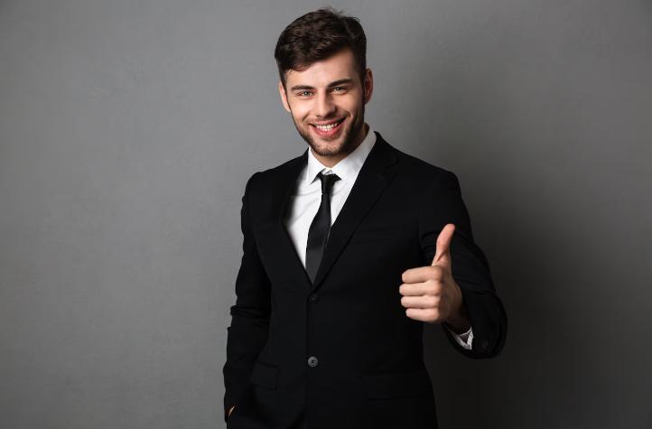 Businessman Giving a Thumbs Up