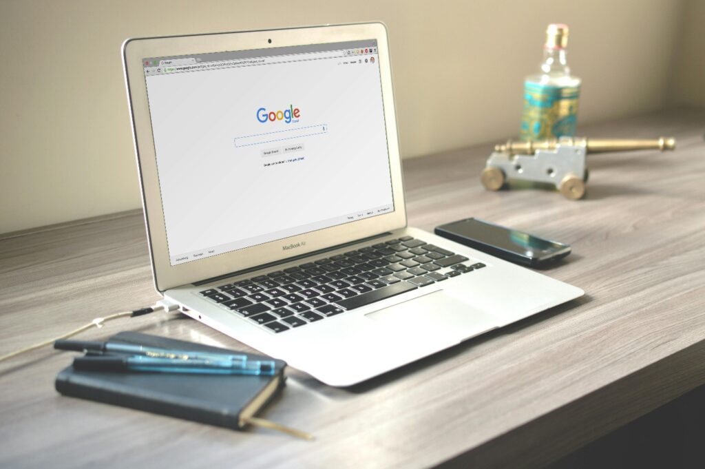 Google on laptop