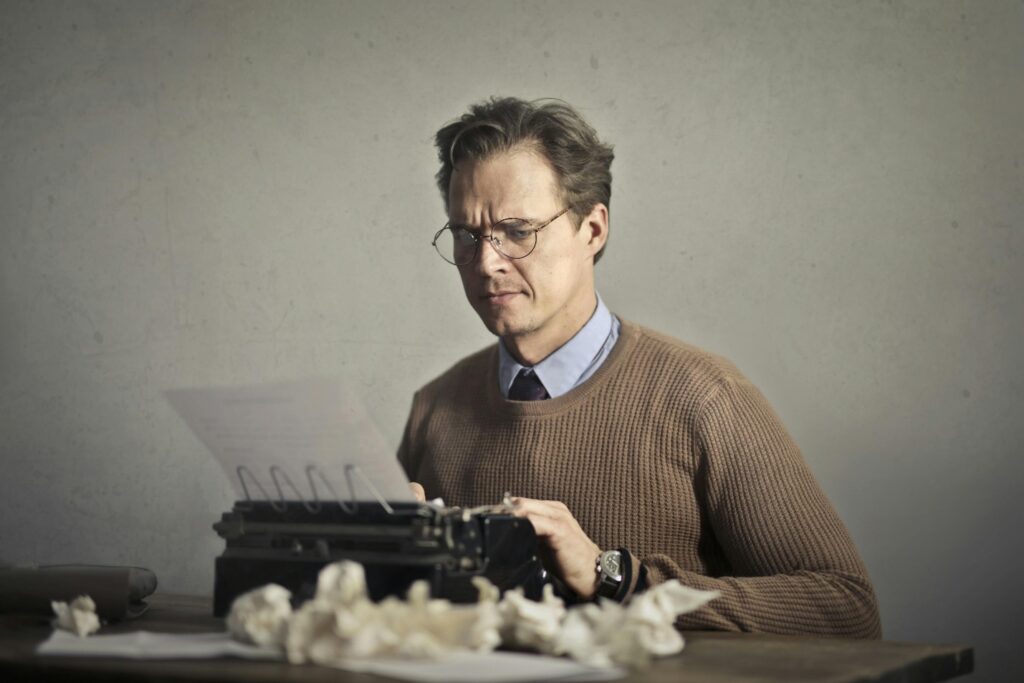 Author writing