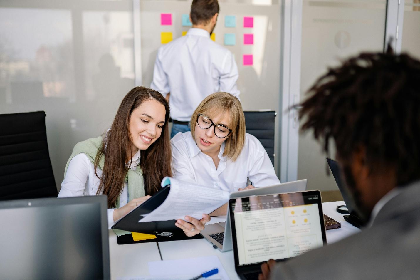 Businesswomen working