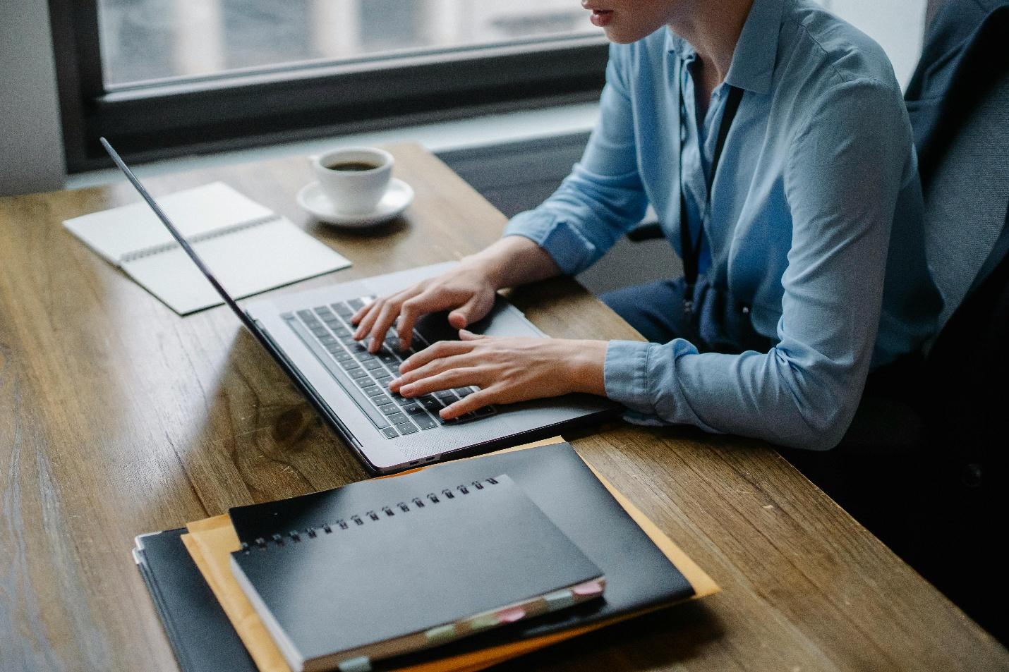 Businessman using a laptop