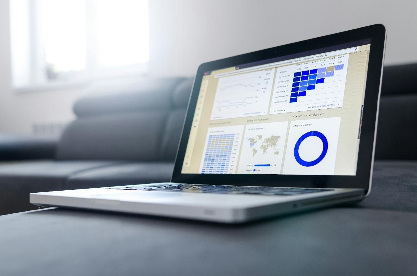 On-page SEO data on a laptop
